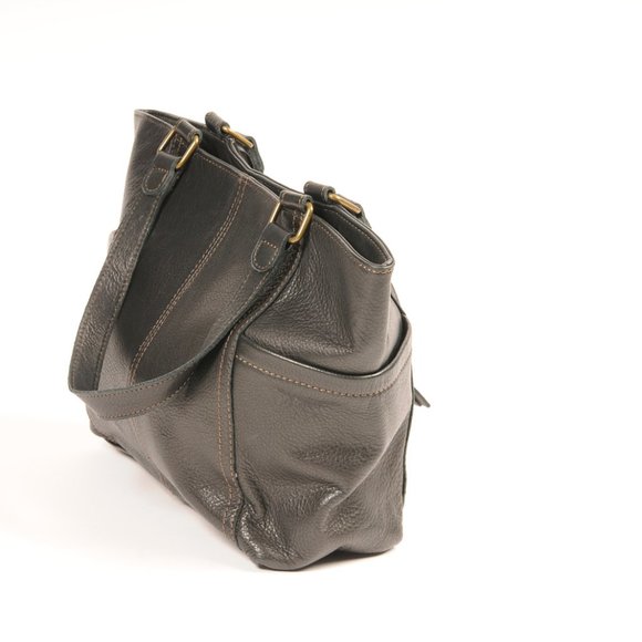 Elegant Black Leather Tote Bag - Picture 8 of 8